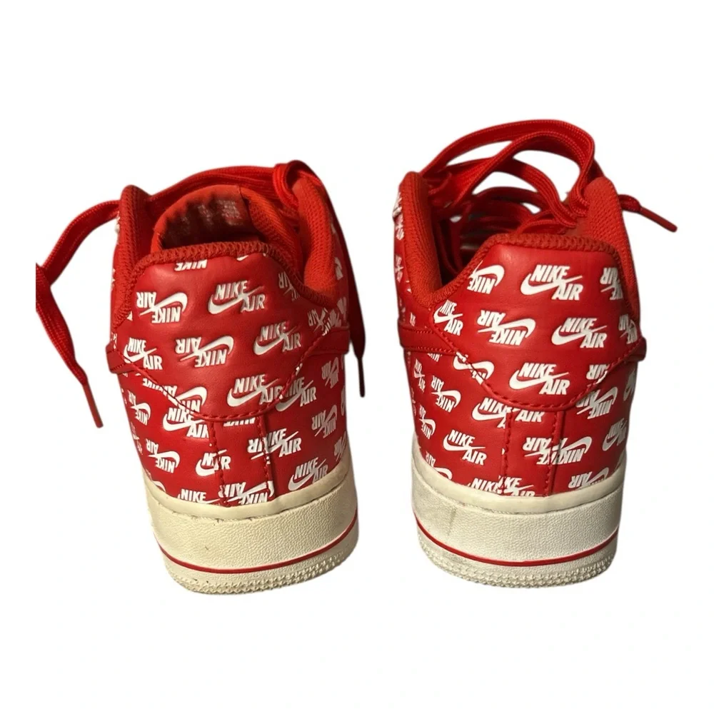 Nike Air Force 1 “All Over Logo” Red/White Sz 7.5